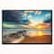Designart - Beautiful Cloudscape over the Sea - Modern Beach Framed Canvas Art Print